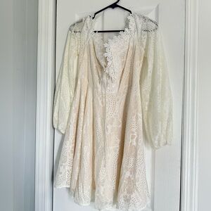 SHEIN off should ivory dress Woman Large